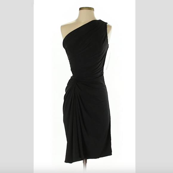 maggy london one shoulder dress